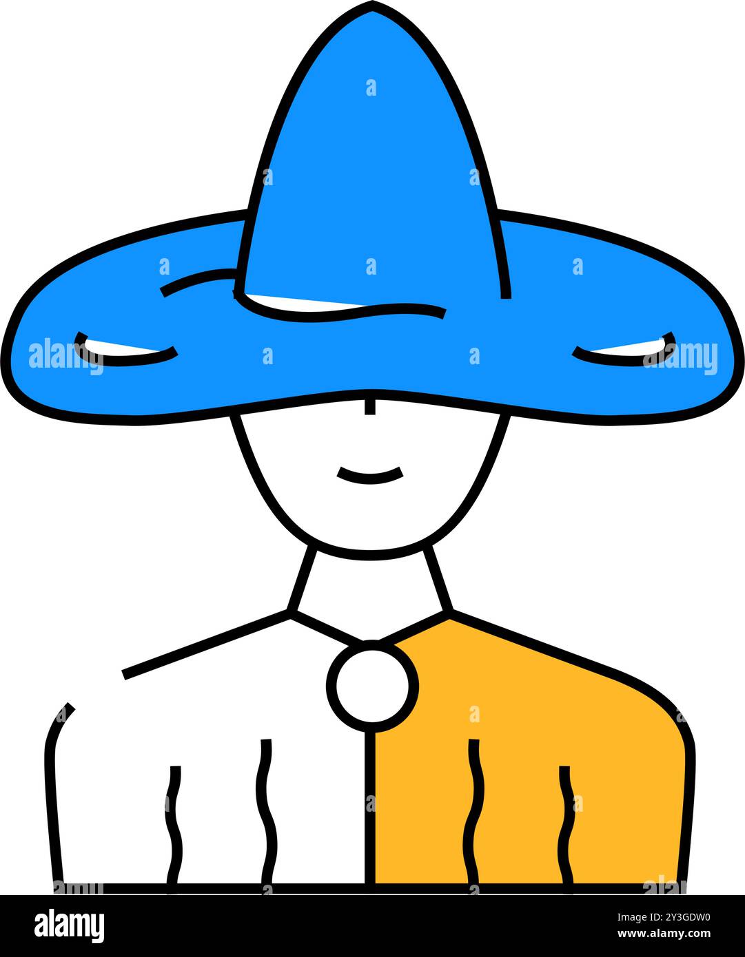 wizard fantasy character icon color illustration Stock Vector Image ...