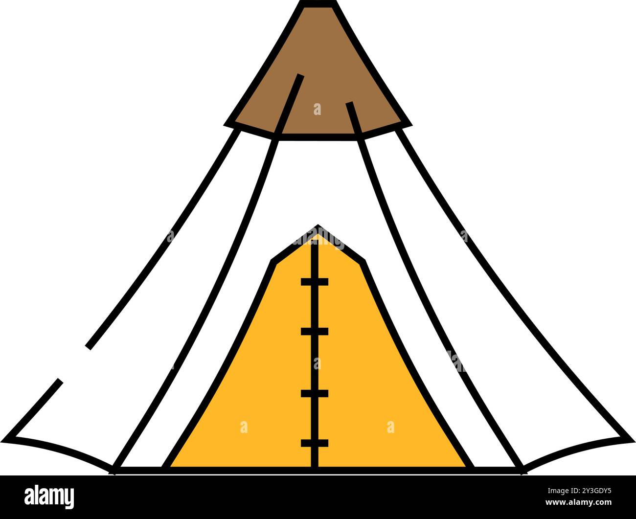 mountain tent vacation icon color illustration Stock Vector Image & Art ...