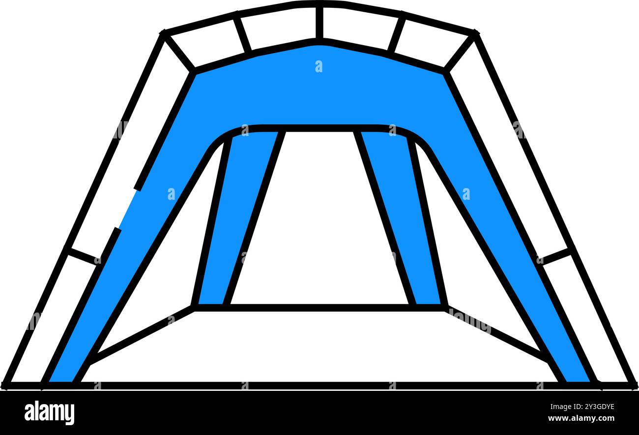 equipment tent vacation icon color illustration Stock Vector Image ...