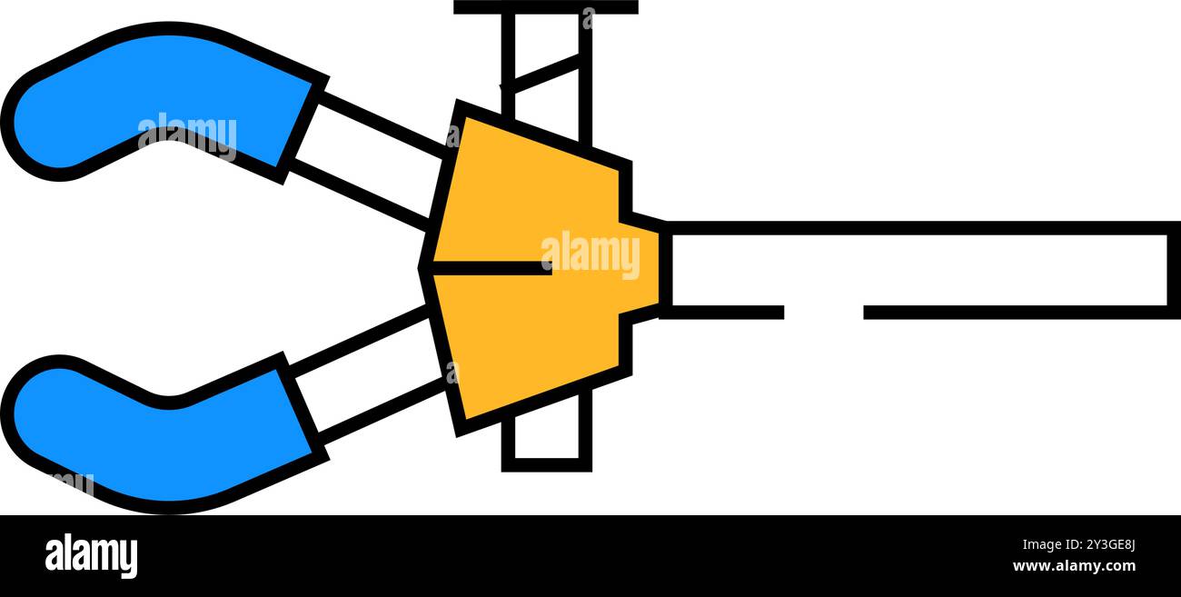 extension clamps chemical glassware lab icon color illustration Stock ...