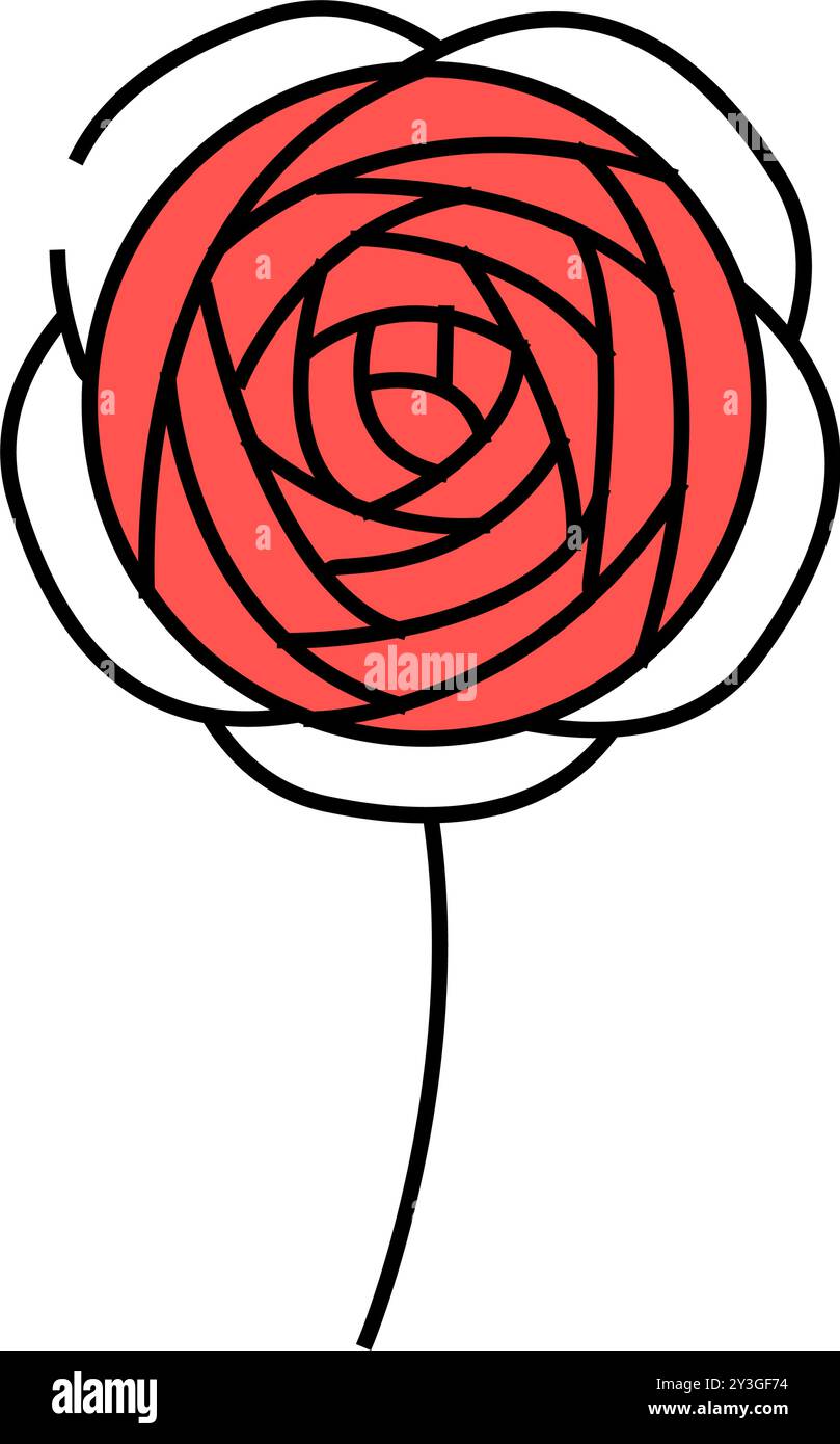 ranunculus flower spring icon color illustration Stock Vector Image ...