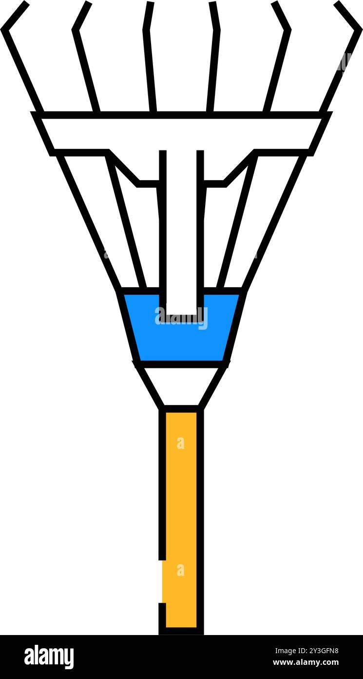 rake garden tool icon color illustration Stock Vector Image & Art - Alamy