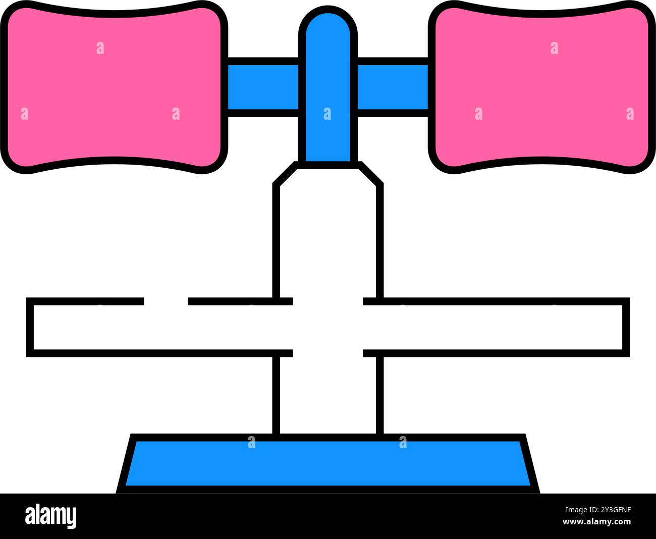 leg support gym equipment icon color illustration Stock Vector Image ...