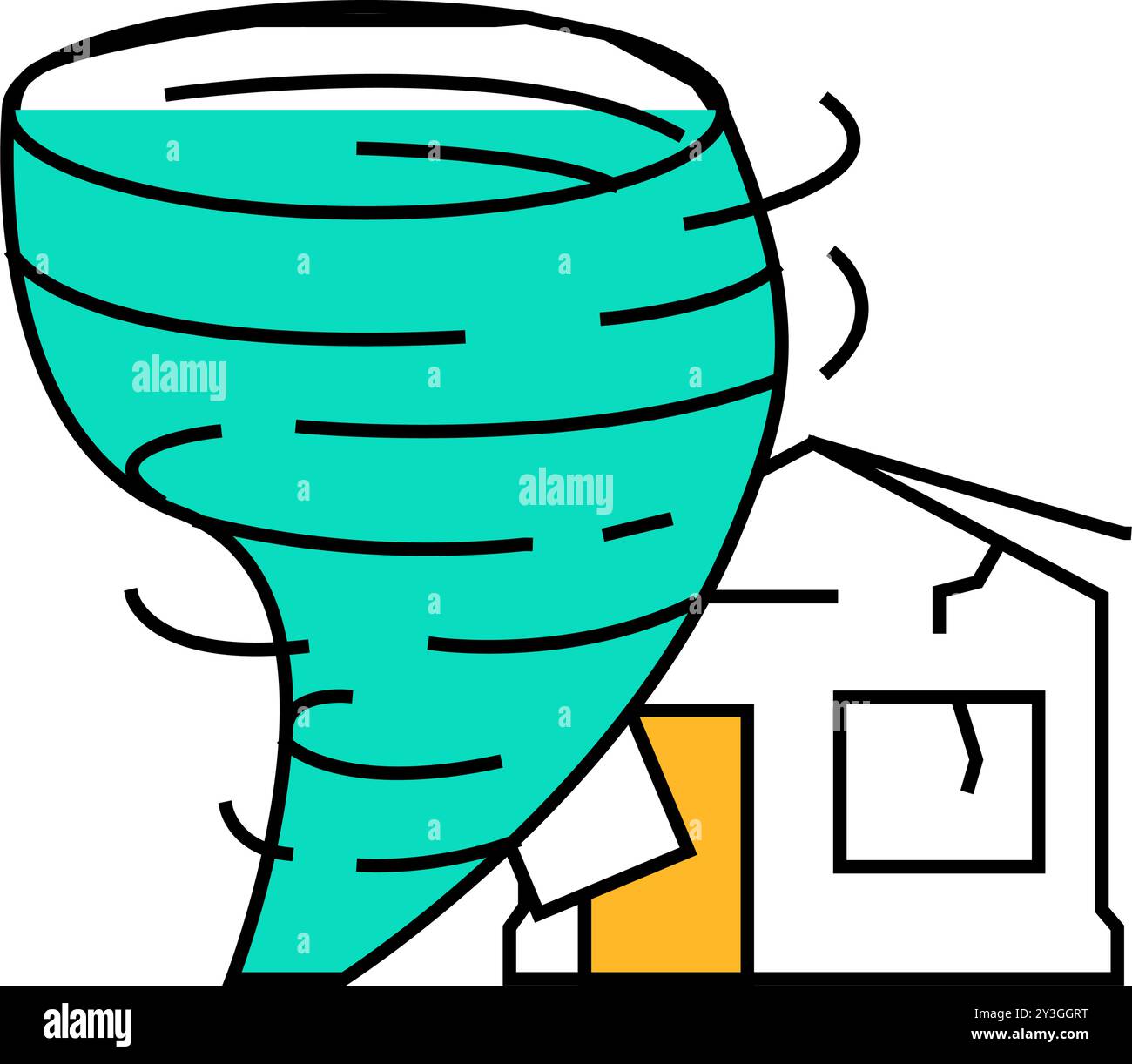 hurricane break icon color illustration Stock Vector Image & Art - Alamy