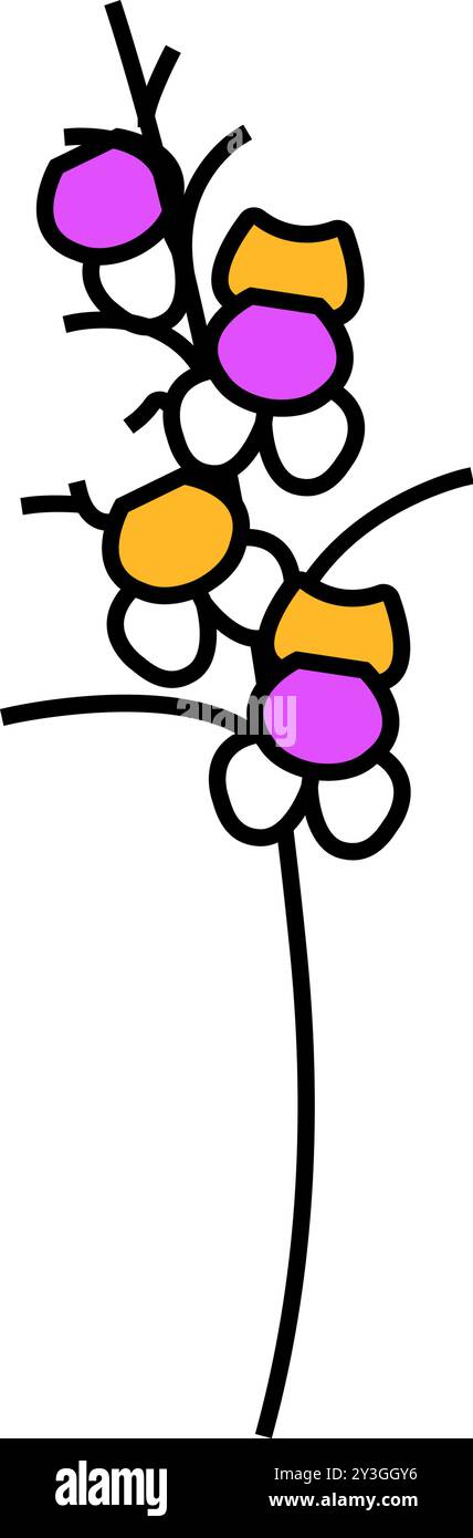 snapdragon blossom spring icon color illustration Stock Vector Image ...
