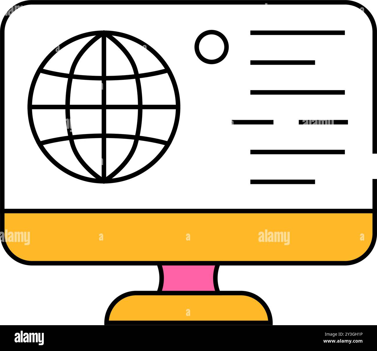 internet global network icon color illustration Stock Vector Image ...