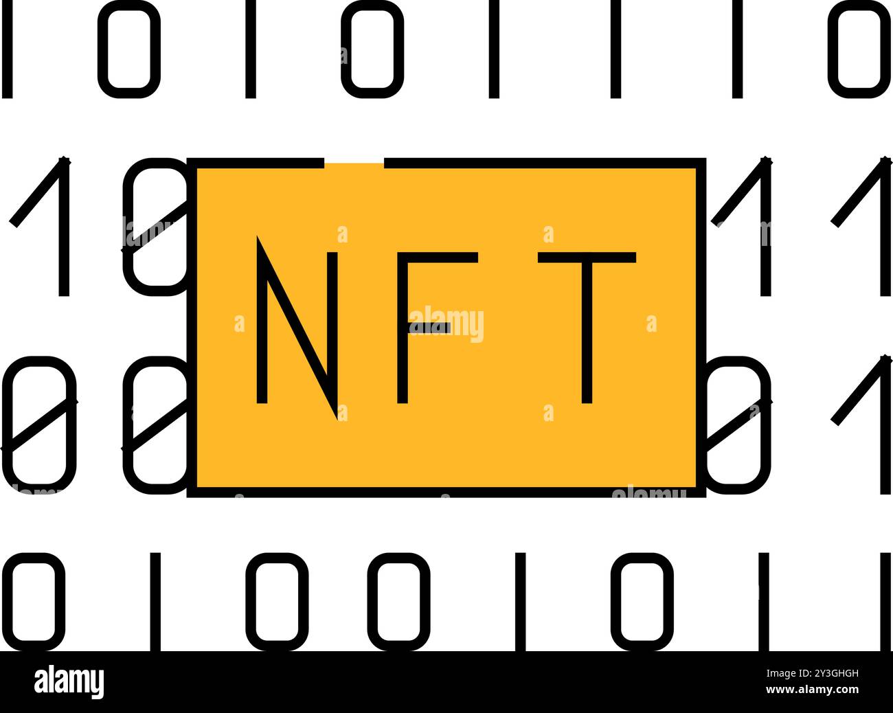 nft code icon color illustration Stock Vector Image & Art - Alamy