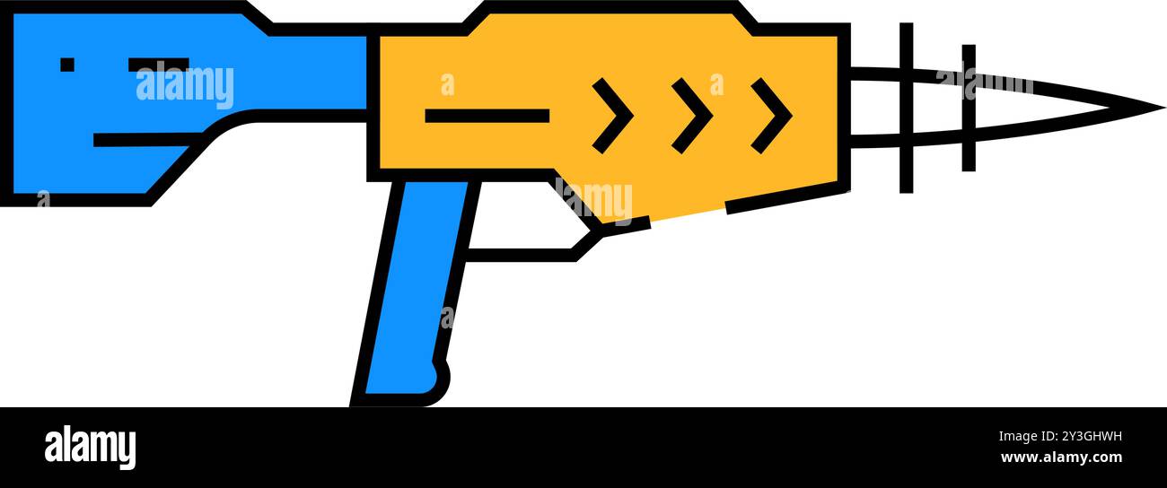 laser gun weapon military icon color illustration Stock Vector Image ...