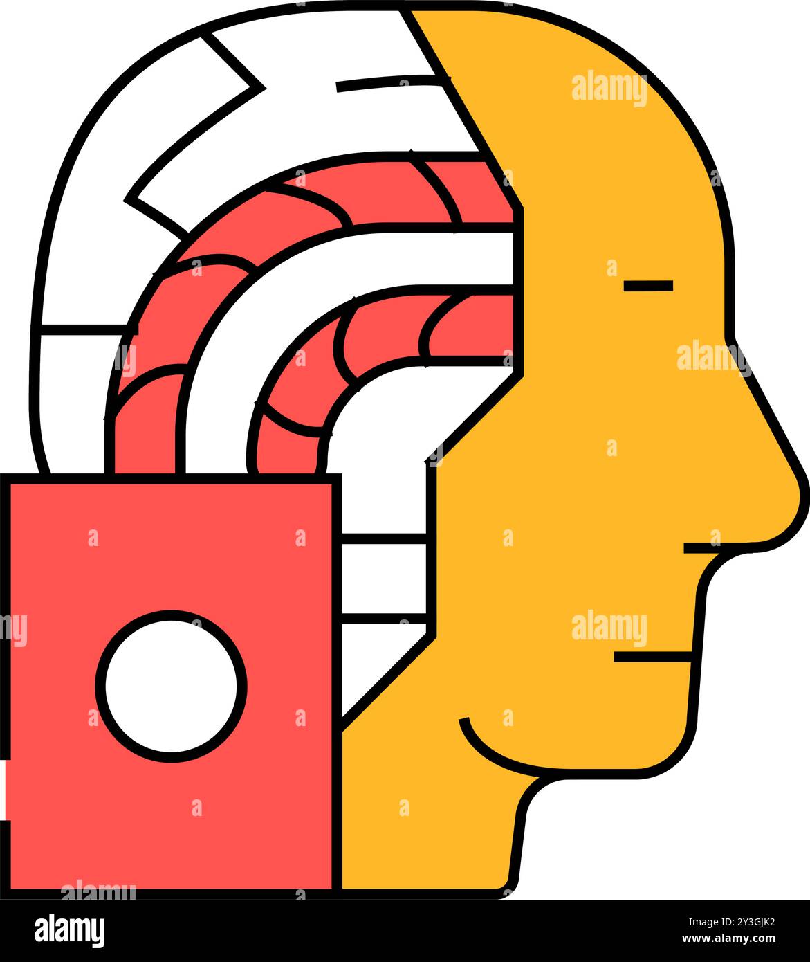 artificial intelligence robot icon color illustration Stock Vector ...