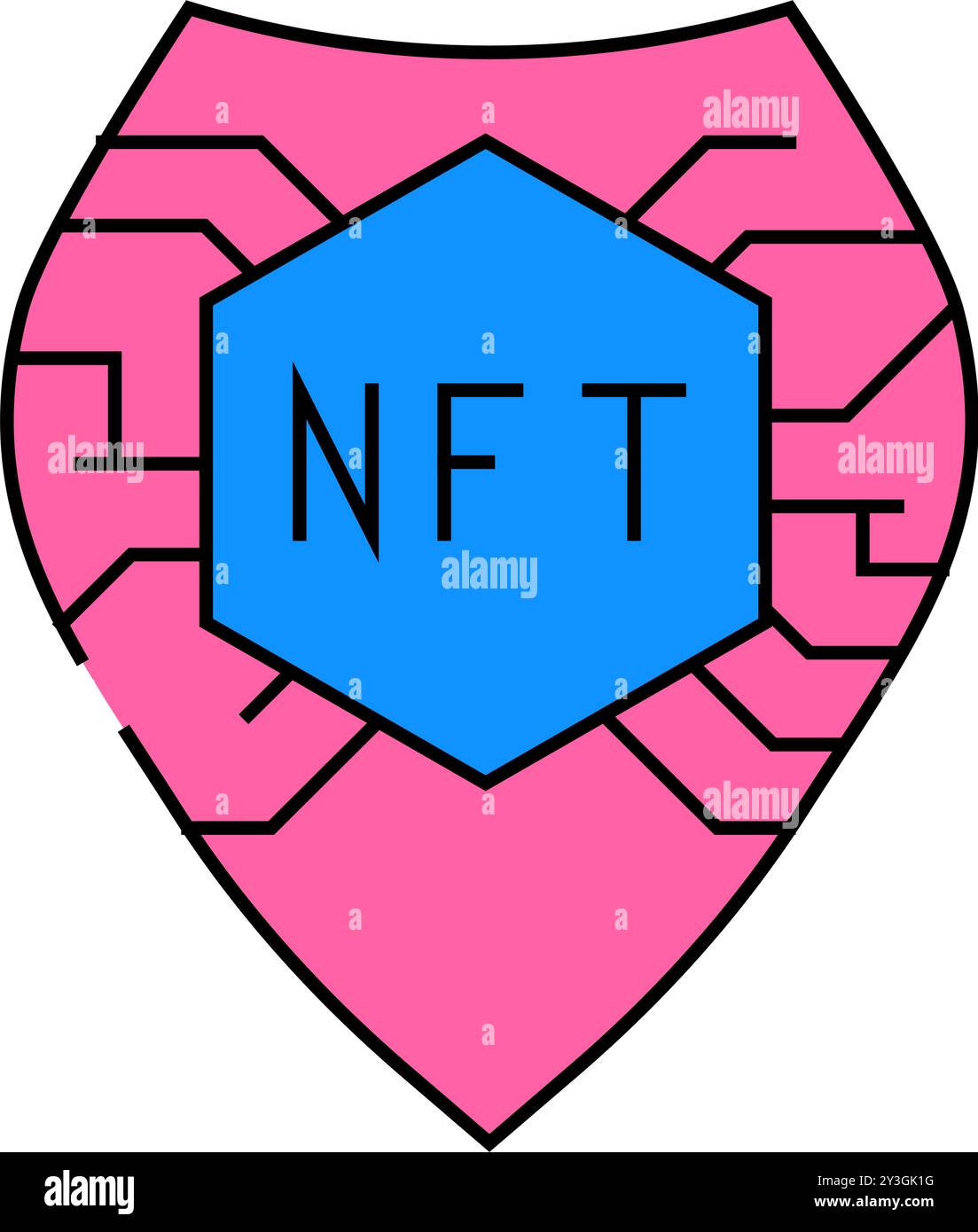 nft shield icon color illustration Stock Vector Image & Art - Alamy
