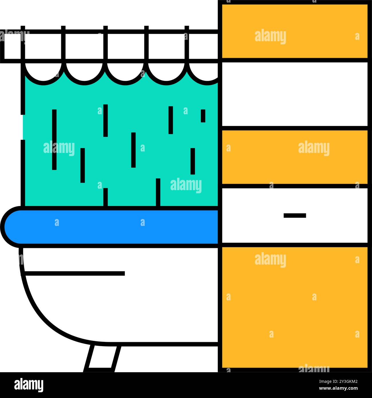 bathroom furniture icon color illustration Stock Vector Image & Art - Alamy