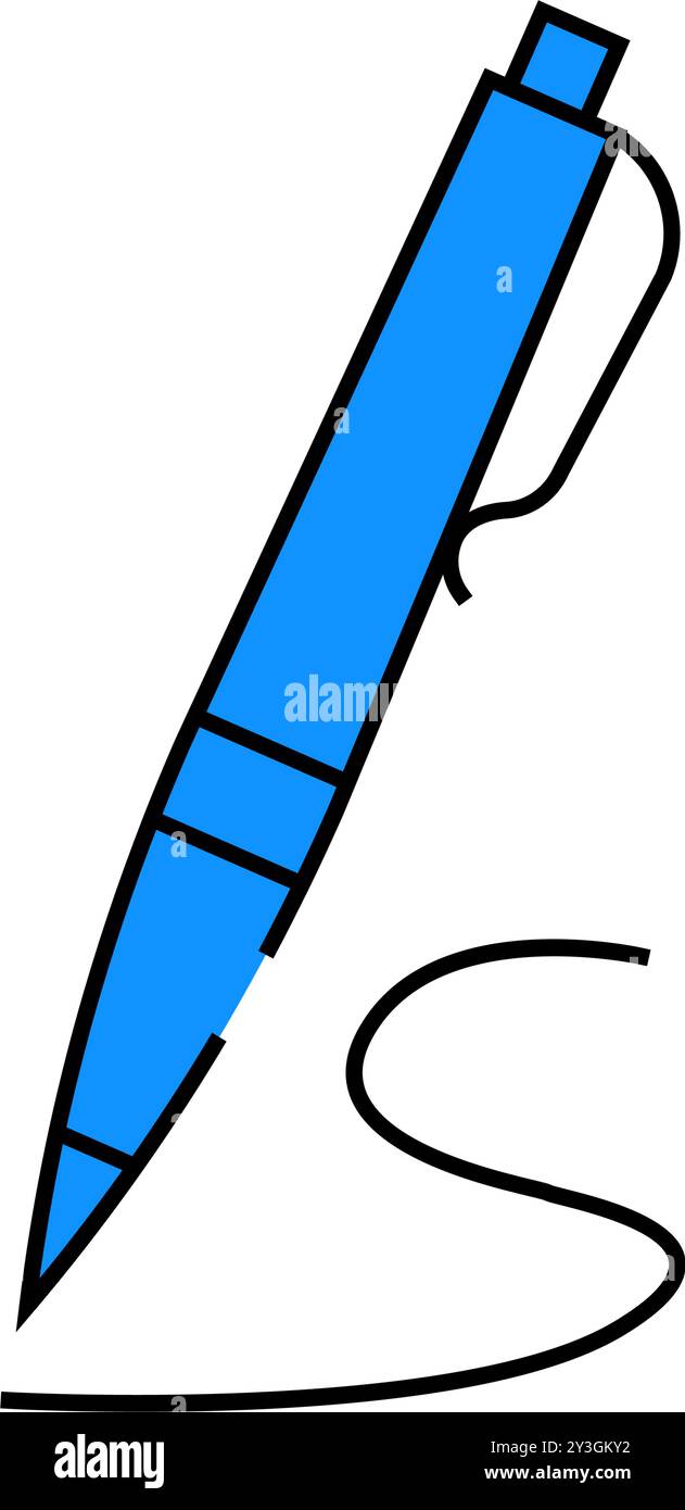 pen stationery icon color illustration Stock Vector Image & Art - Alamy