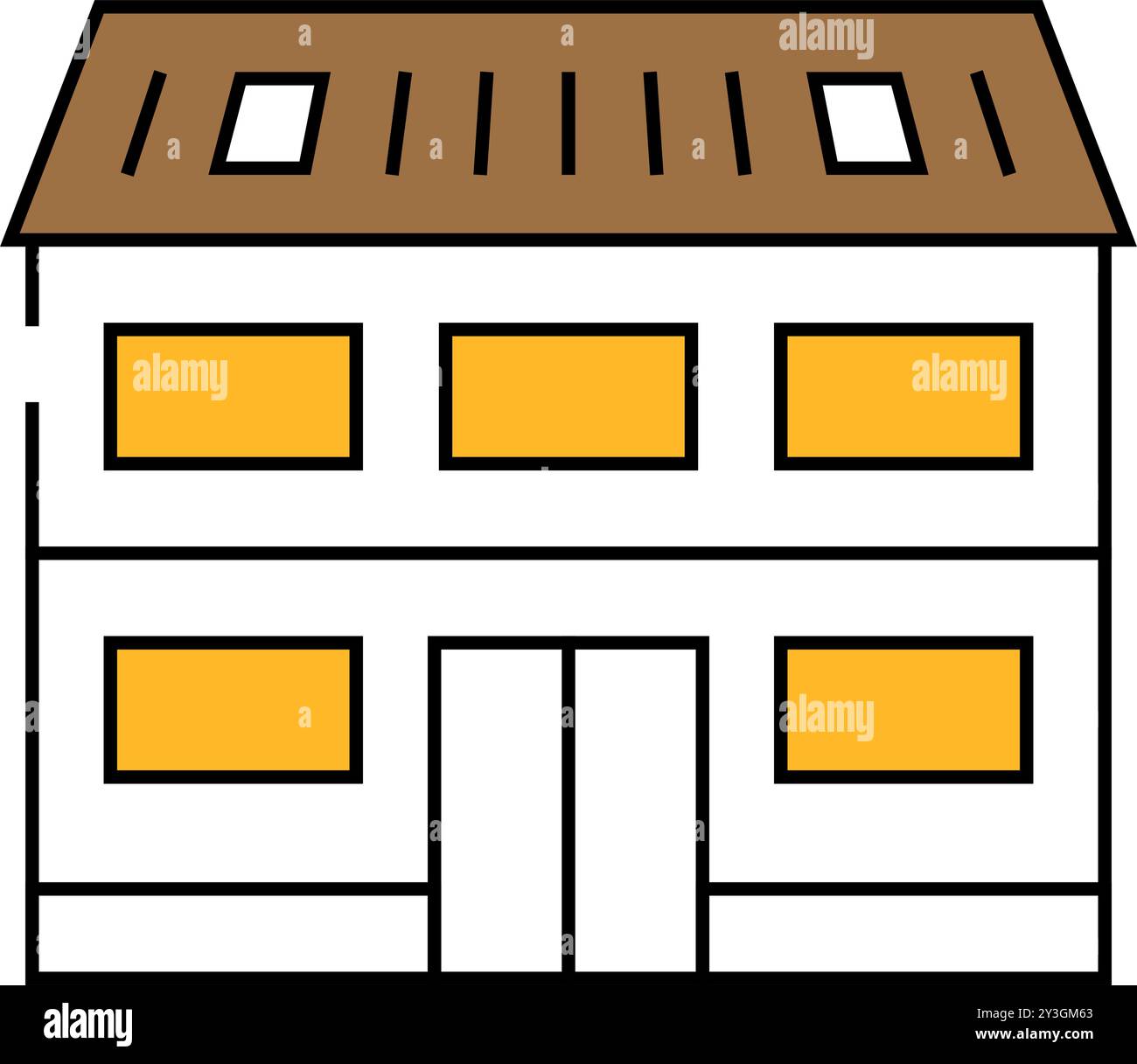 cottage house icon color illustration Stock Vector Image & Art - Alamy
