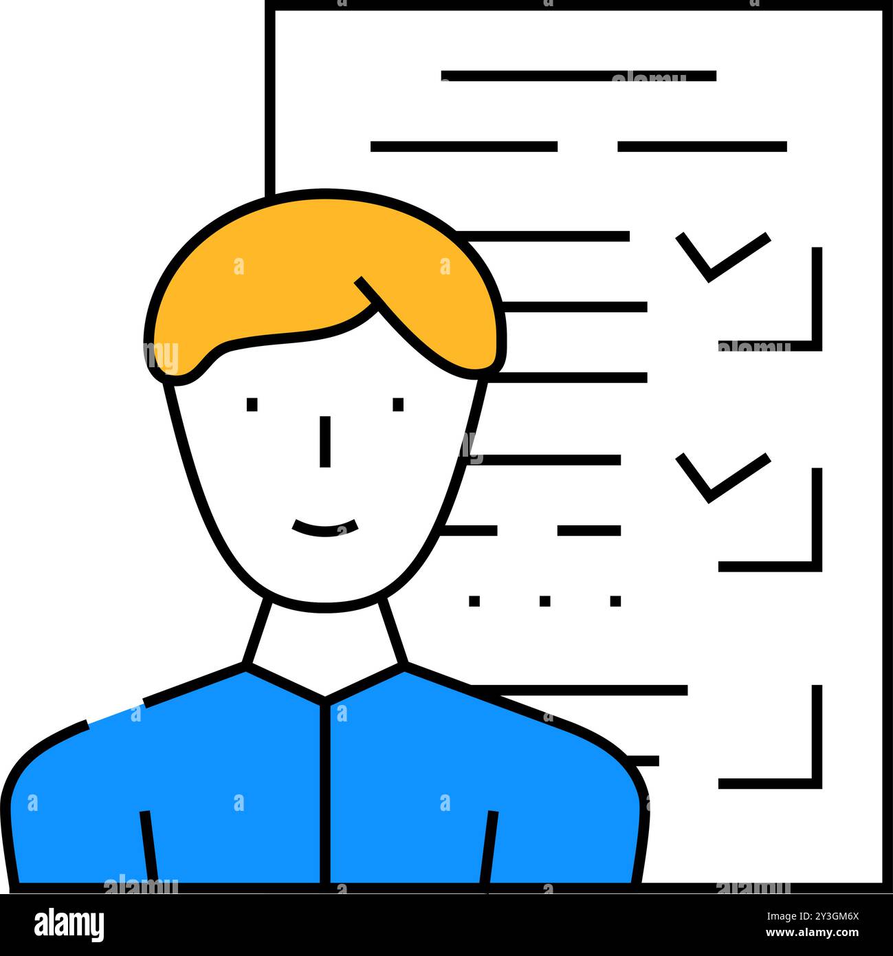 customer questionnaire kyc icon color illustration Stock Vector Image ...