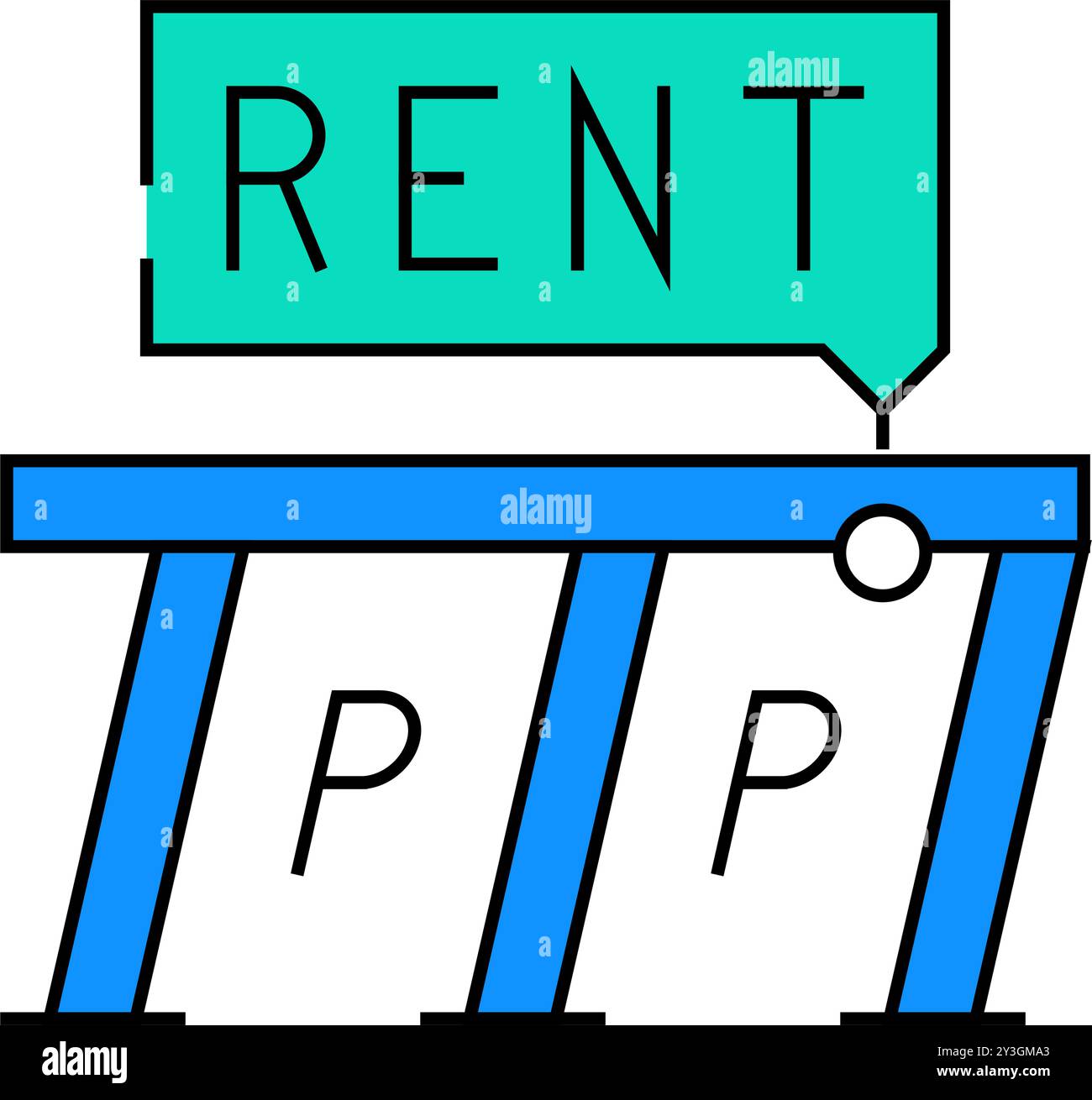 parking rent icon color illustration Stock Vector Image & Art - Alamy