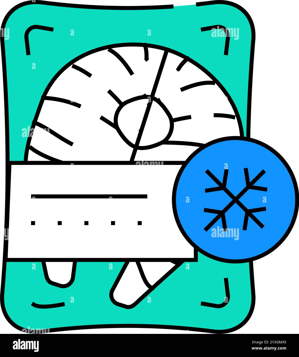 fish frozen seafood icon color illustration Stock Vector Image & Art ...