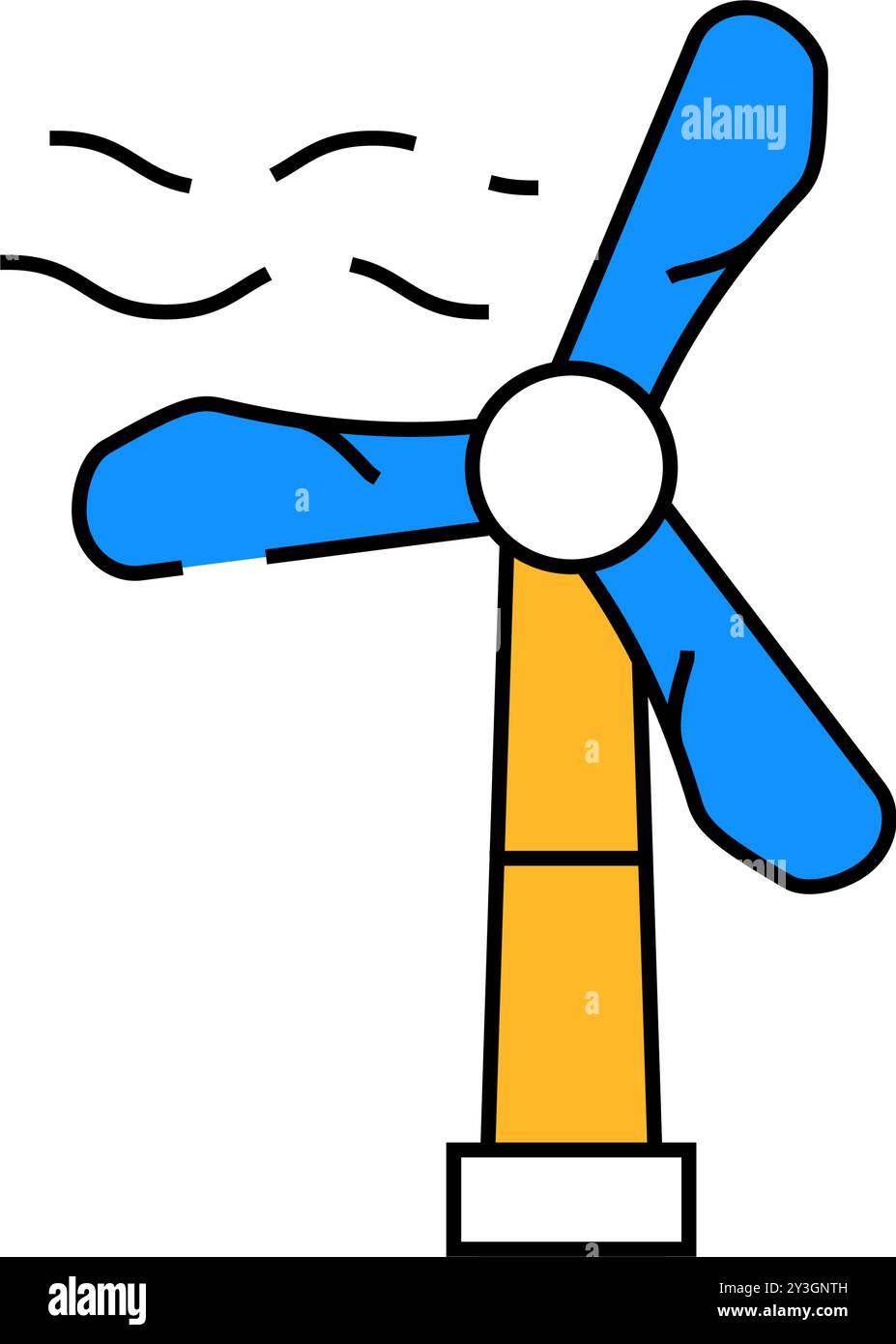 windmill for energy generation icon color illustration Stock Vector ...