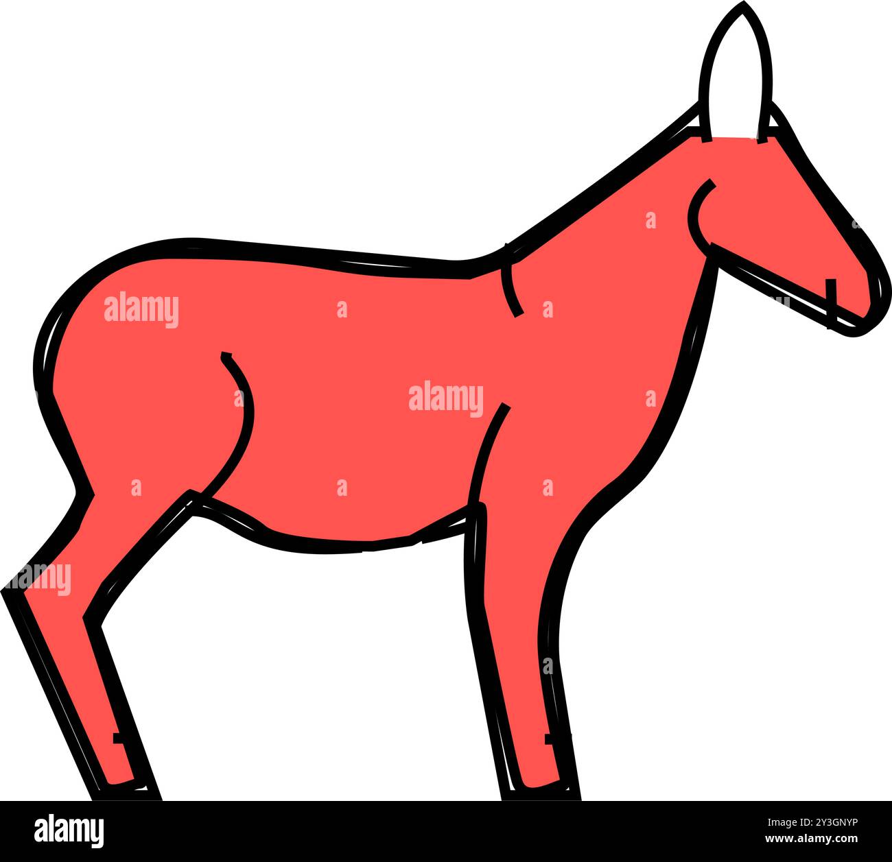 donkey animal icon color illustration Stock Vector Image & Art - Alamy