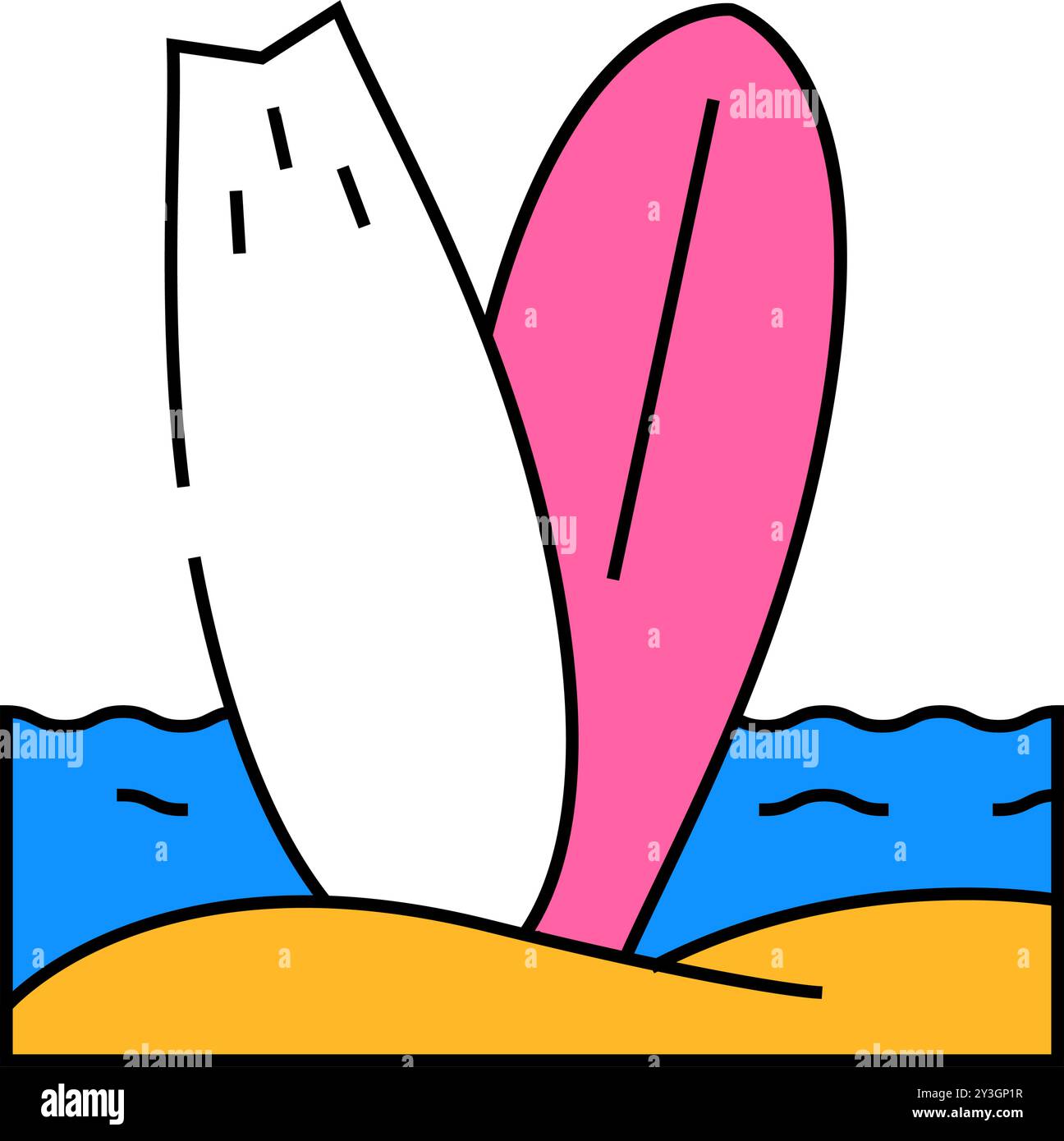 surfing water sport icon color illustration Stock Vector Image & Art ...