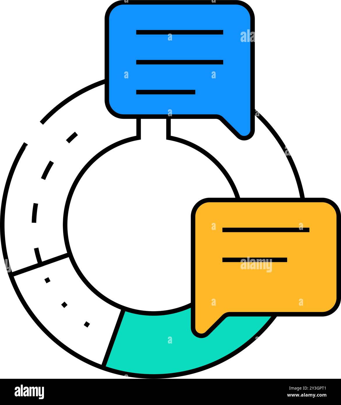 information data science icon color illustration Stock Vector Image ...