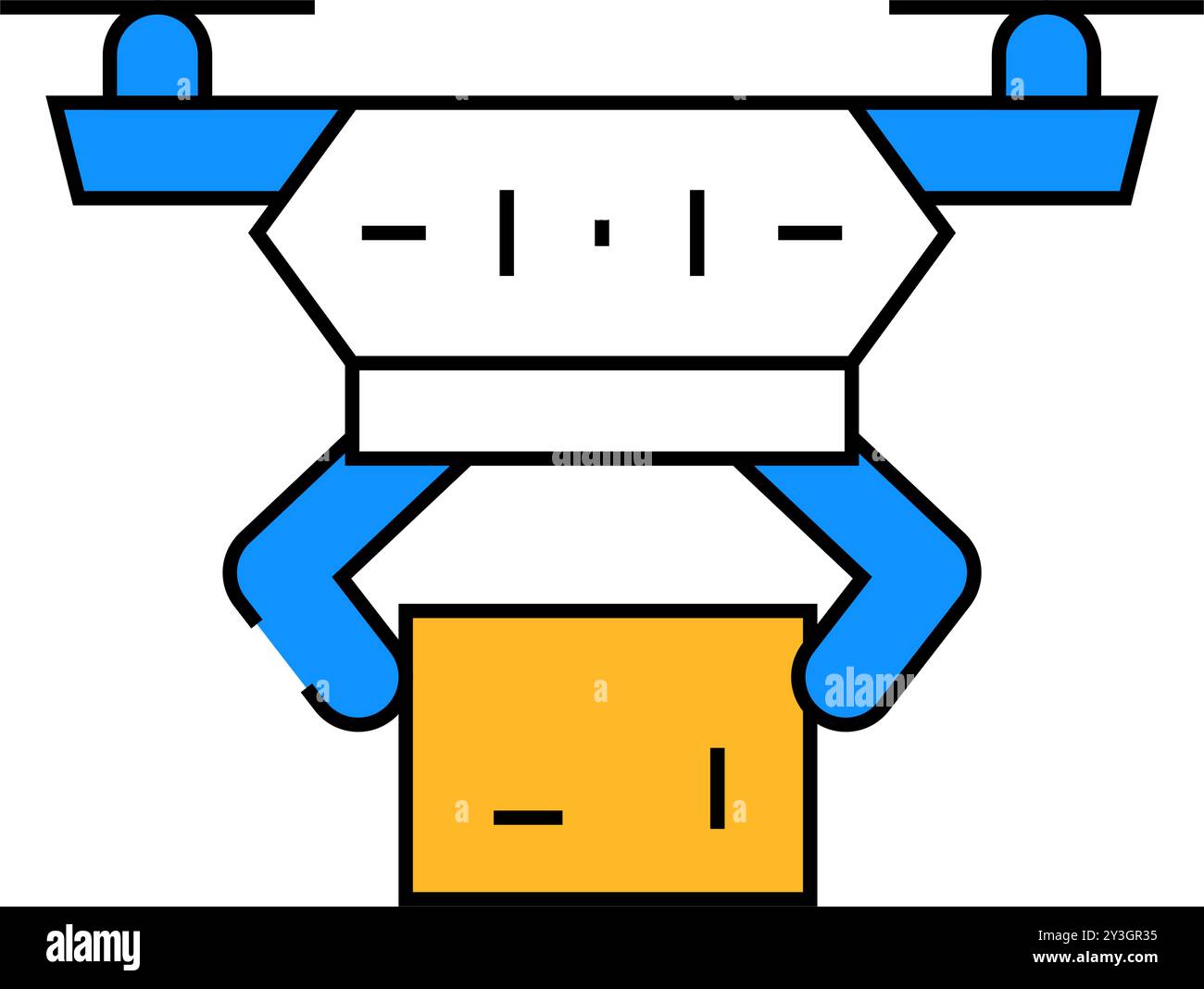 drone delivery robot icon color illustration Stock Vector Image & Art ...