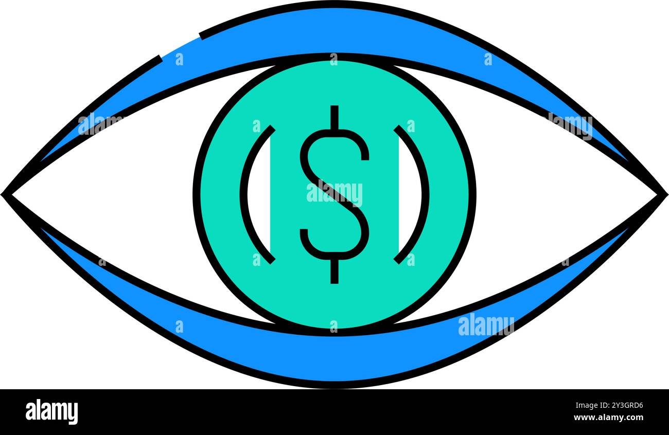 visualization business intelligence icon color illustration Stock ...