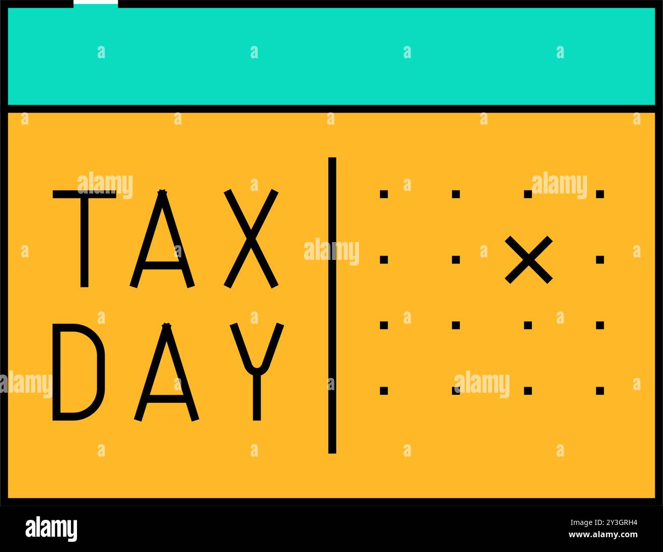 day tax icon color illustration Stock Vector Image & Art - Alamy