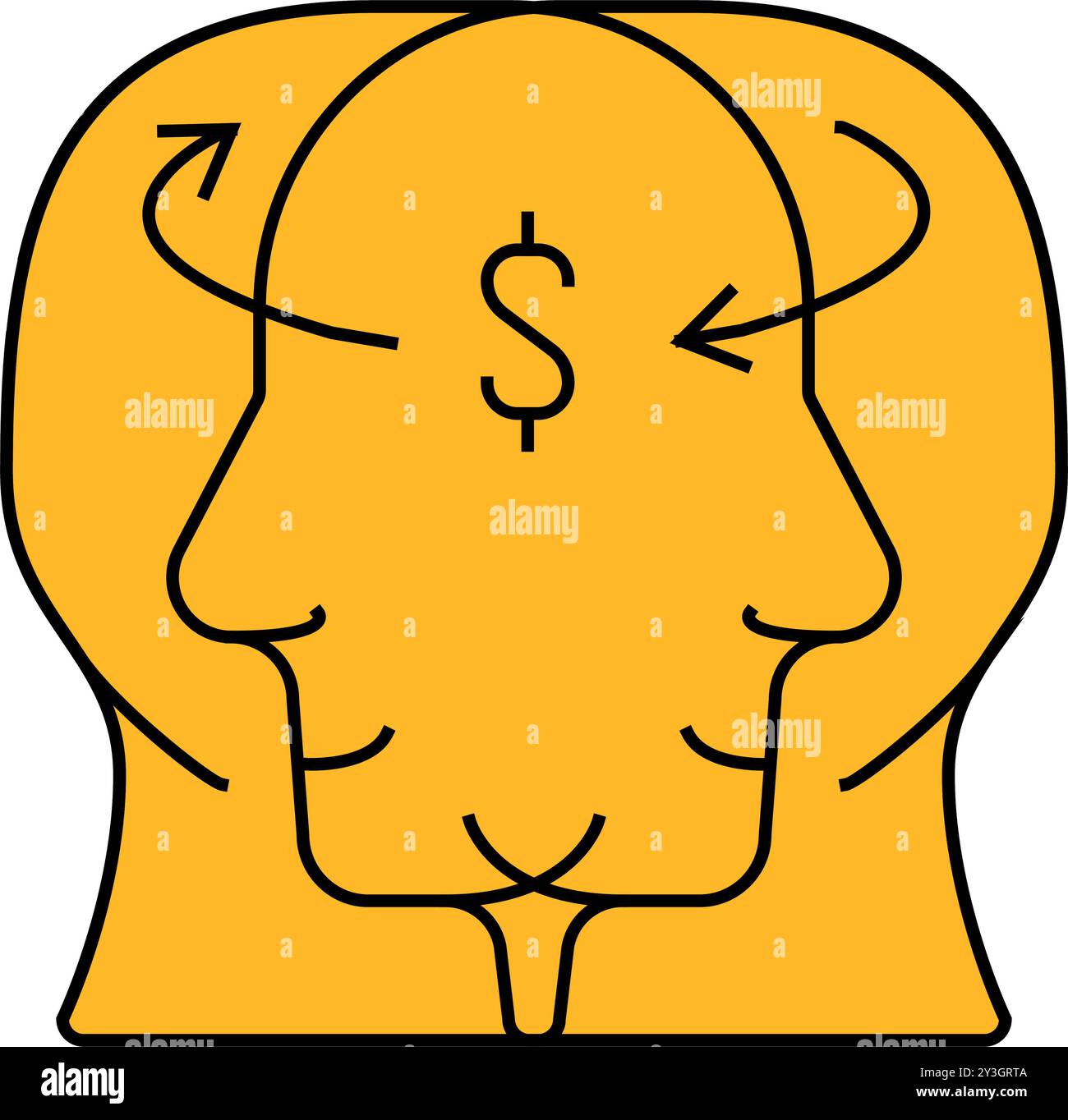sharing thoughts business consultant icon color illustration Stock ...