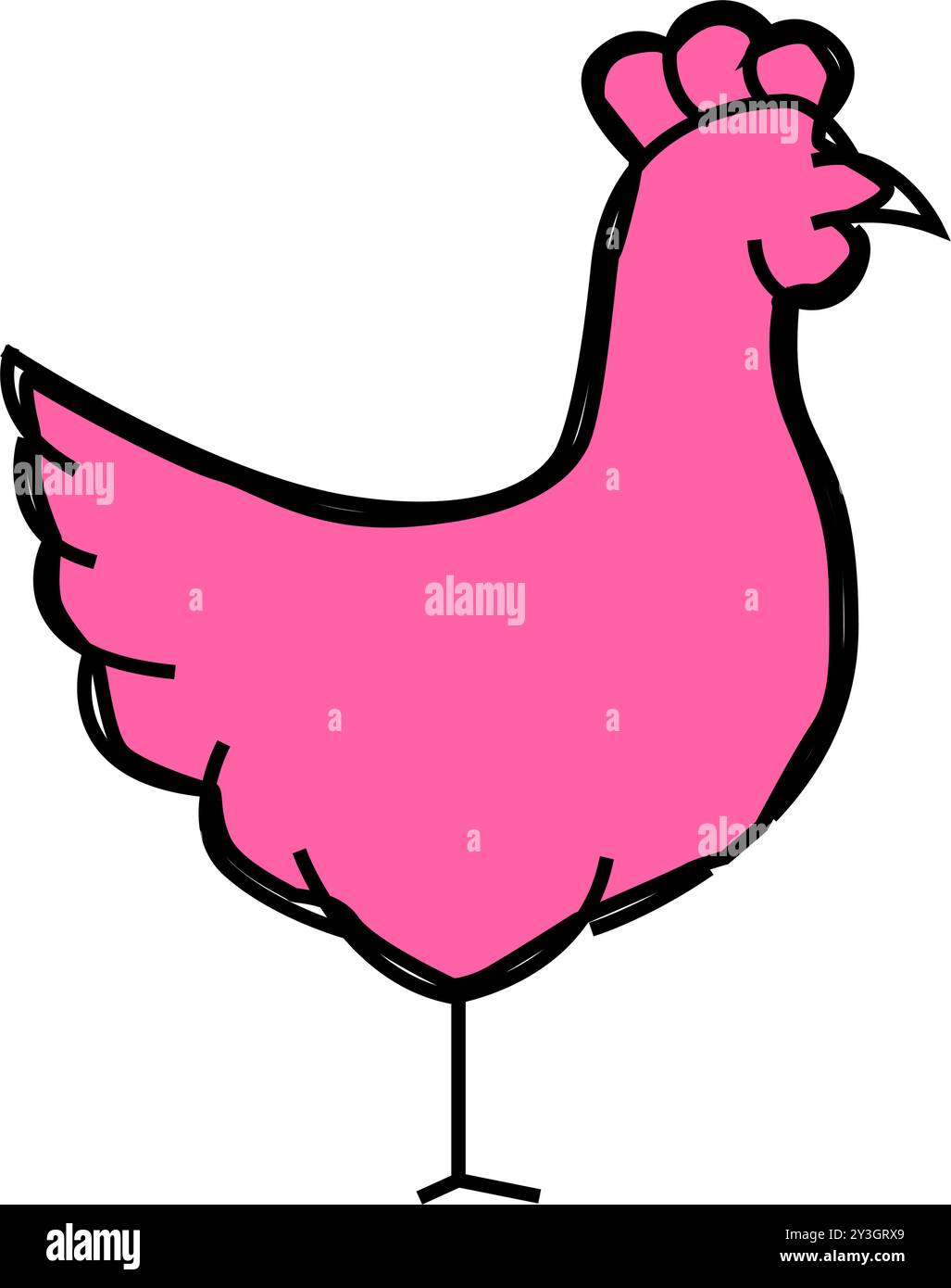 chicken farm bird icon color illustration Stock Vector Image & Art - Alamy