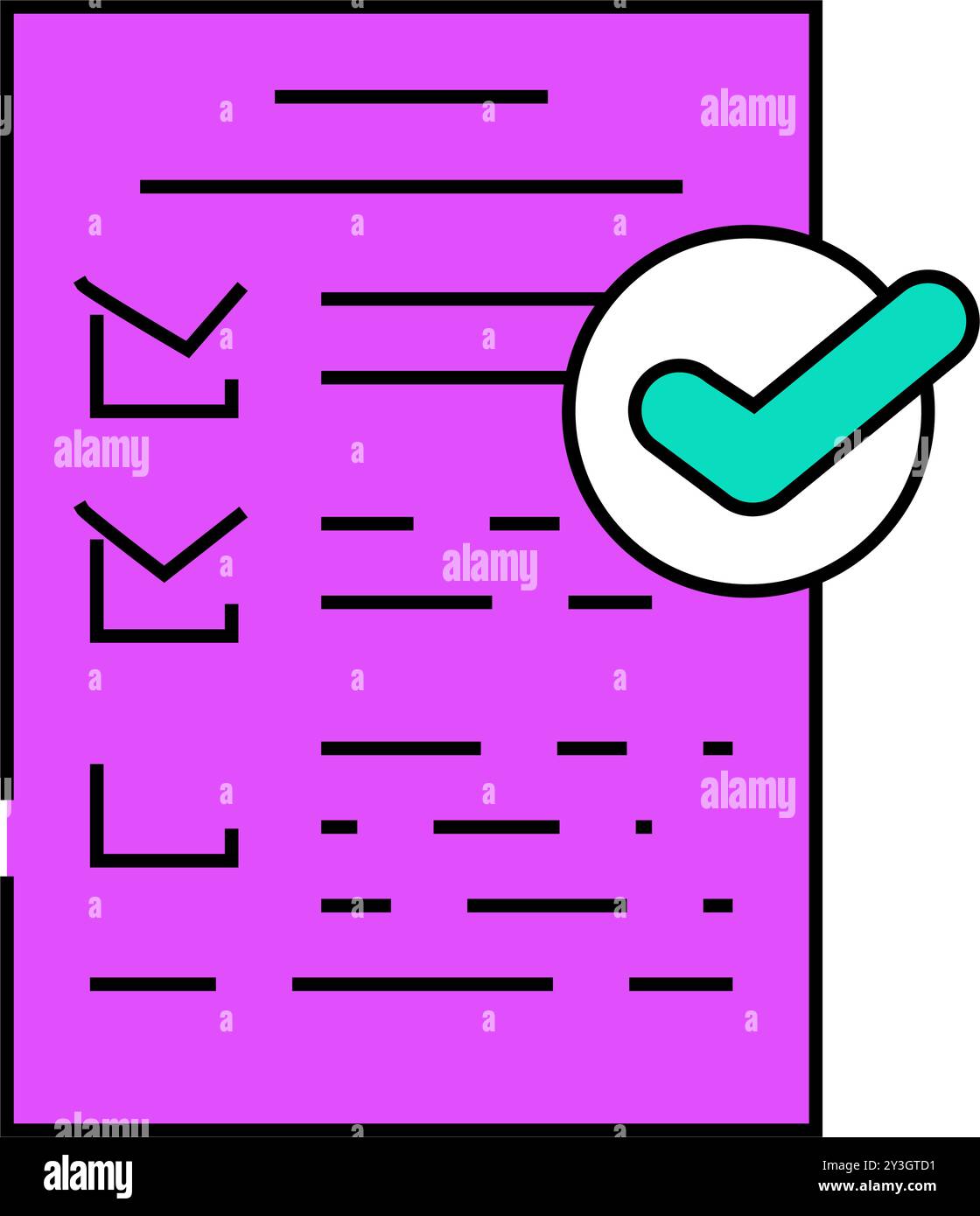 check list compliance icon color illustration Stock Vector Image & Art ...