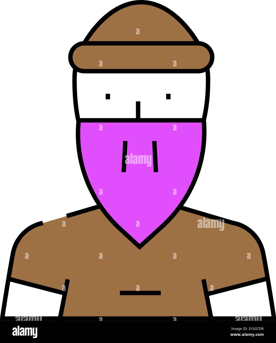 bandit man icon color illustration Stock Vector Image & Art - Alamy