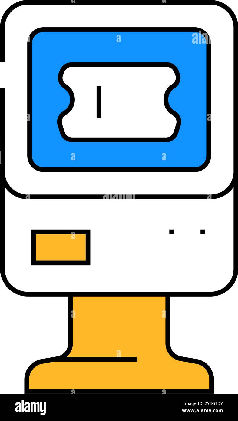 ticket vending machine icon color illustration Stock Vector Image & Art ...