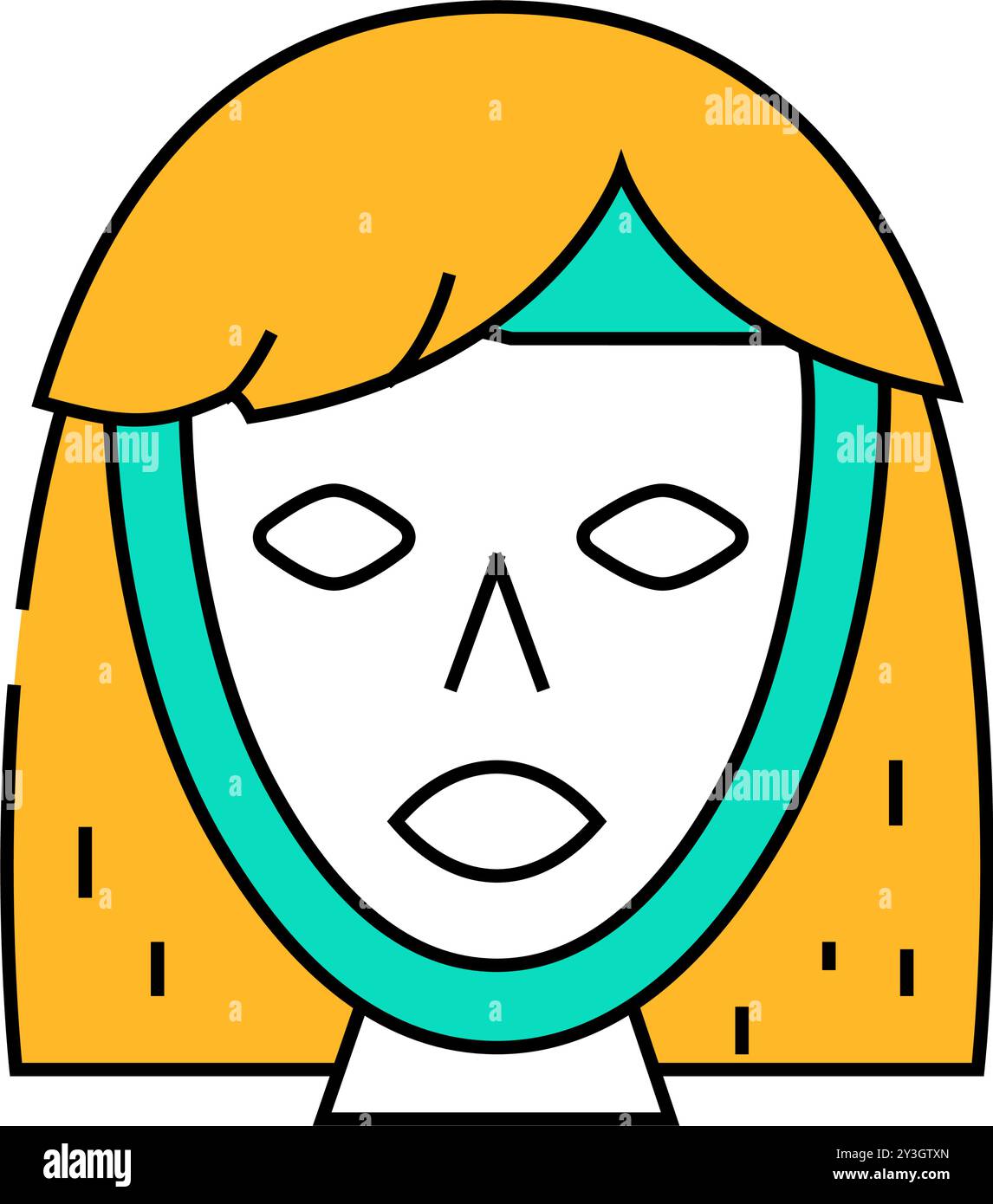 facial mask cosmetic icon color illustration Stock Vector Image & Art ...