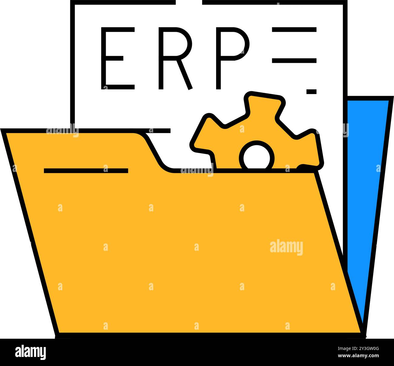 document erp icon color illustration Stock Vector Image & Art - Alamy