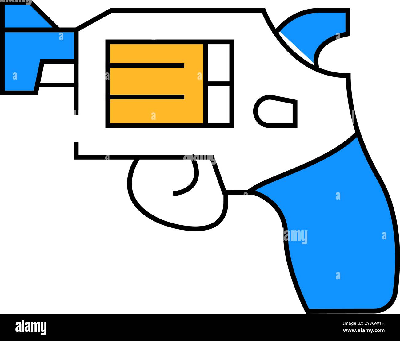 revolver gun icon color illustration Stock Vector Image & Art - Alamy