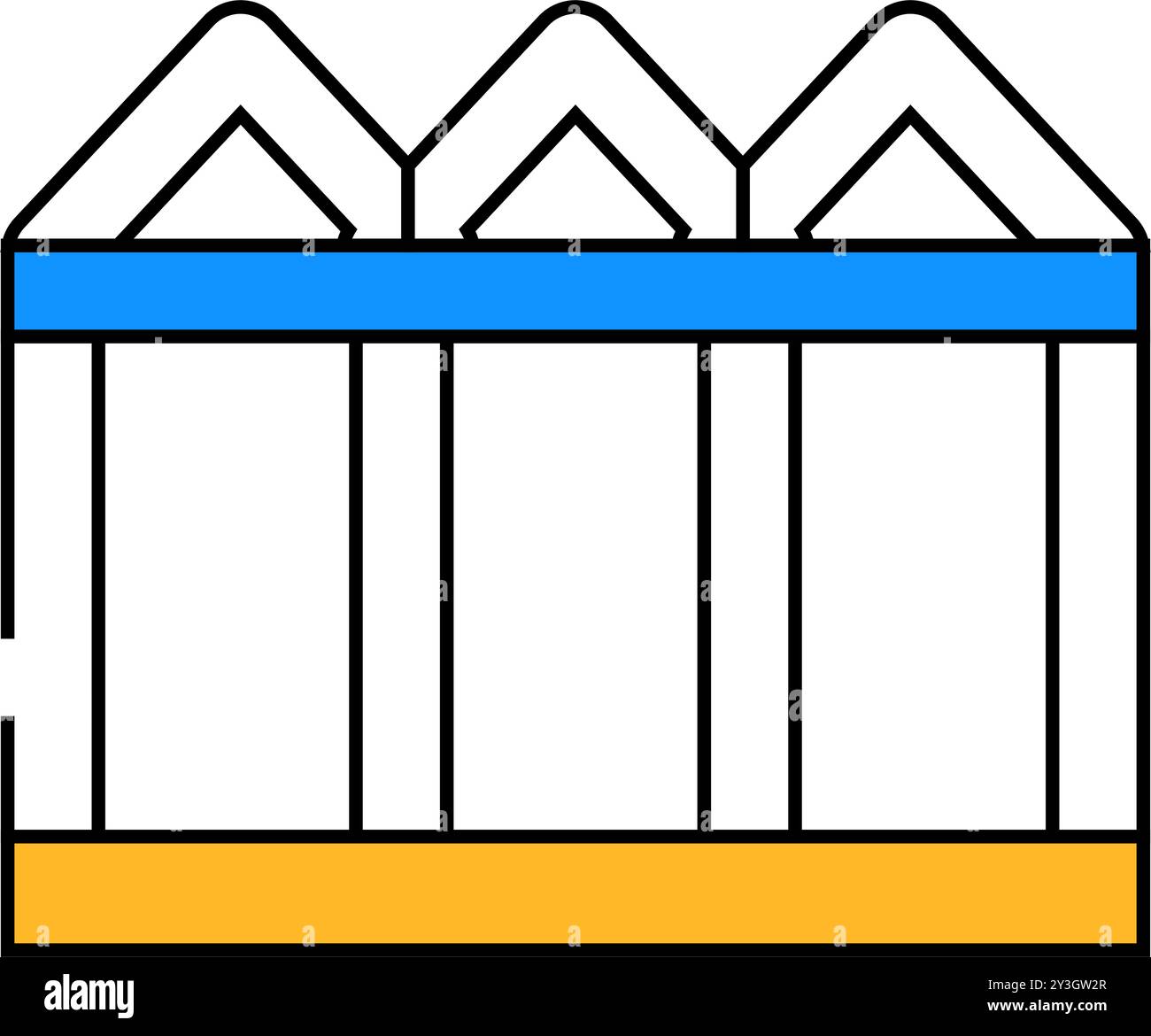 construction metallic material frame icon color illustration Stock ...