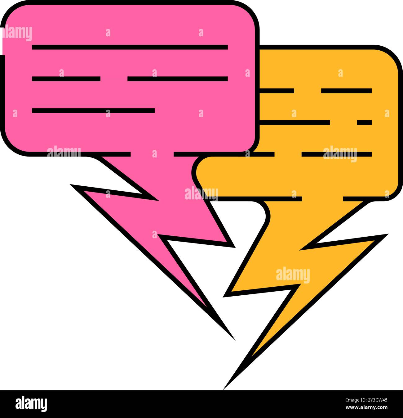 quarrel conversation icon color illustration Stock Vector Image & Art ...
