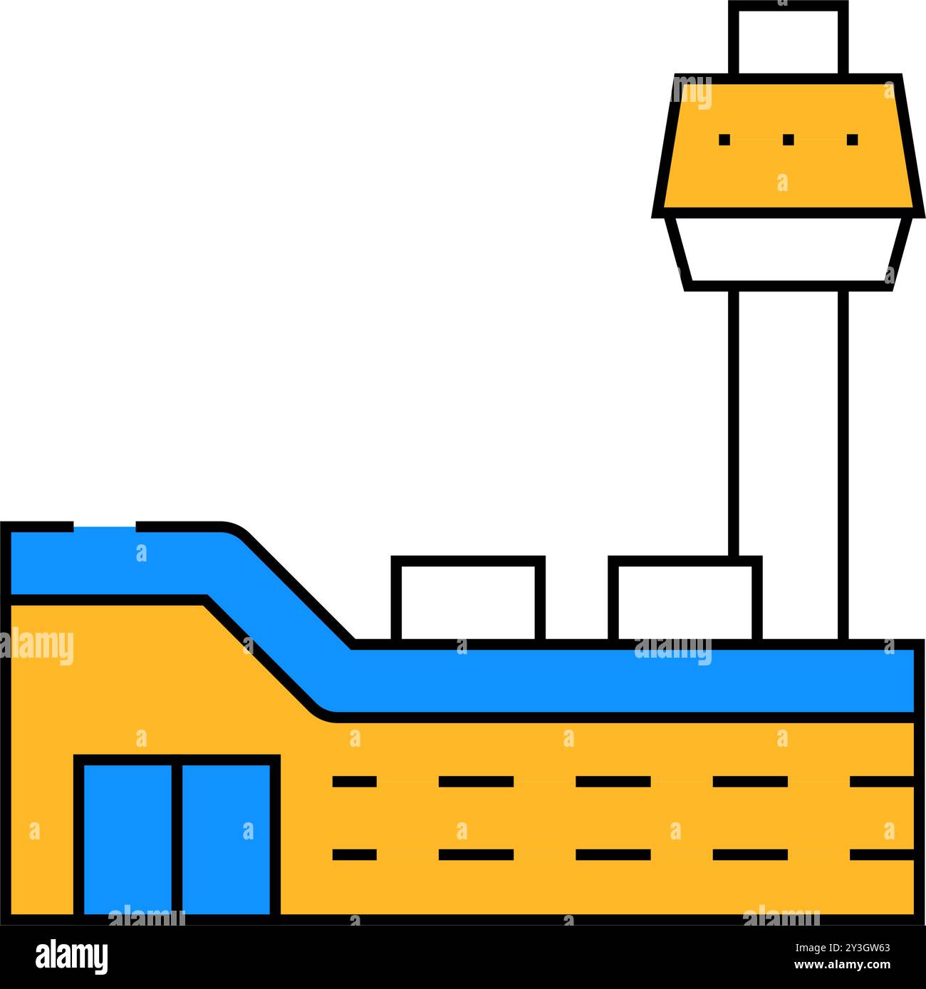 airport building icon color illustration Stock Vector Image & Art - Alamy