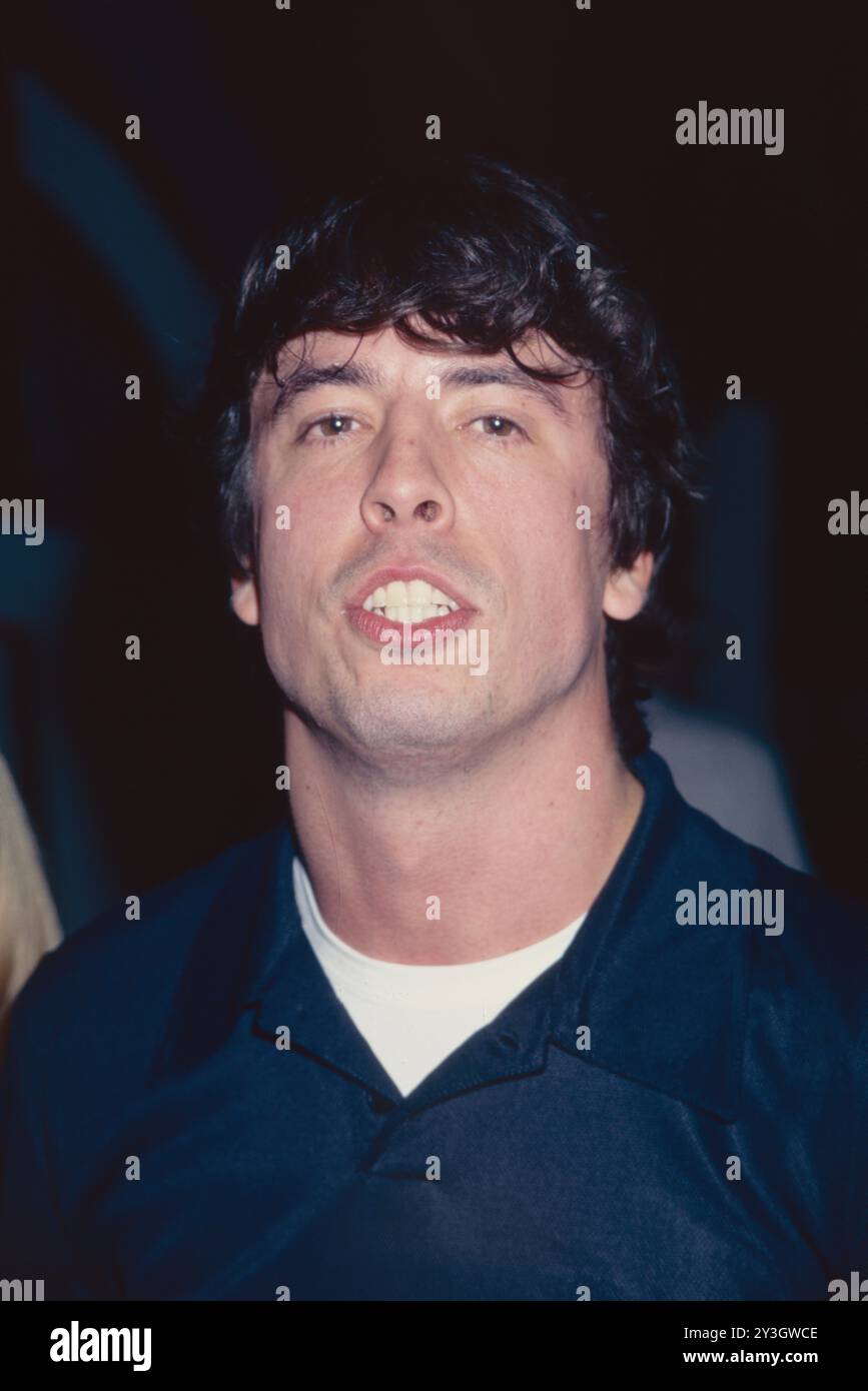 Dave Grohl of rock band Foo Fighters attends the 'Versus' by Donatella Versace Fashion Show at Roseland Ballroom in New York City on March 28, 1998.  Photo Credit: Henry McGee/MediaPunch Stock Photo