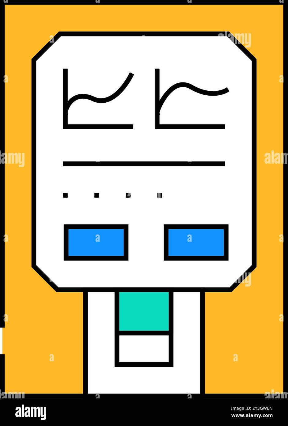 medical analyzer icon color illustration Stock Vector Image & Art - Alamy