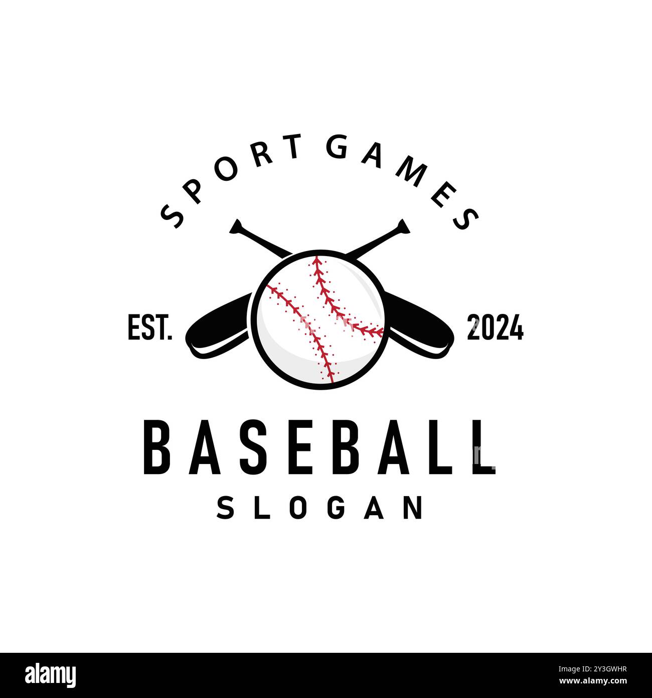 sport of baseball with simple concept baseball logo silhouette design ...