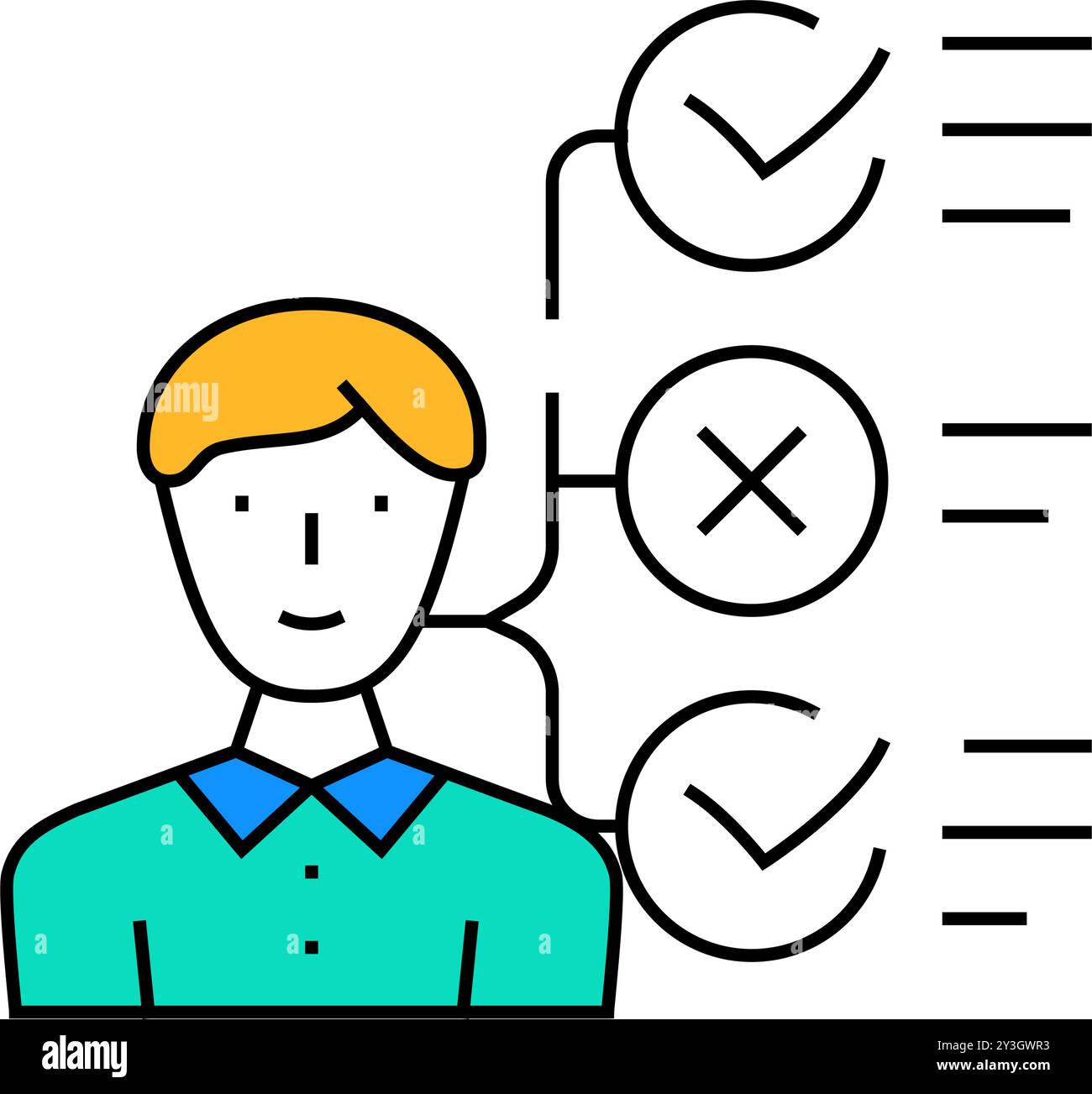 choice of qualities icon color illustration Stock Vector Image & Art ...