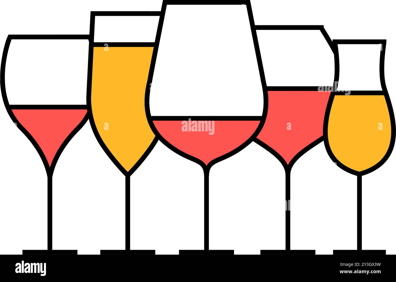 wine glasses icon color illustration Stock Vector Image & Art - Alamy