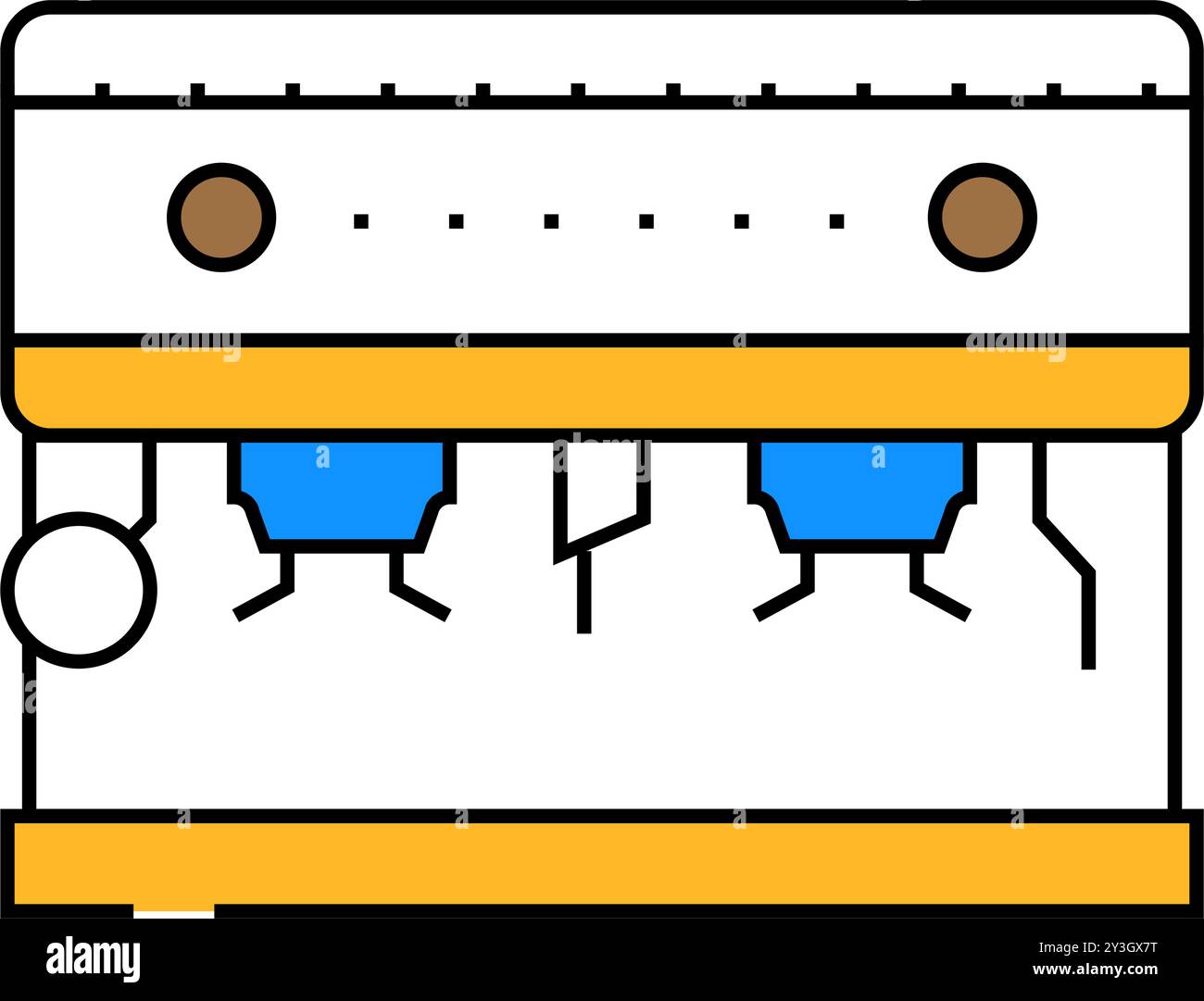 coffee maker professional machine icon color illustration Stock Vector ...