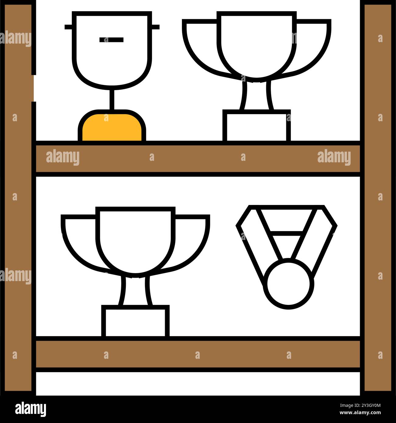 awards of school competition icon color illustration Stock Vector Image ...