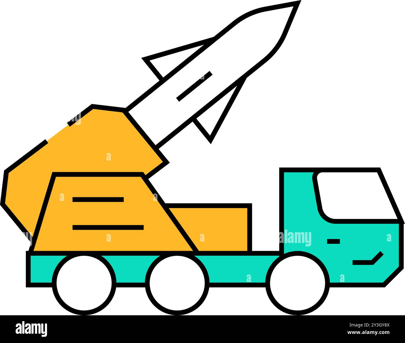 missile rocket icon color illustration Stock Vector Image & Art - Alamy