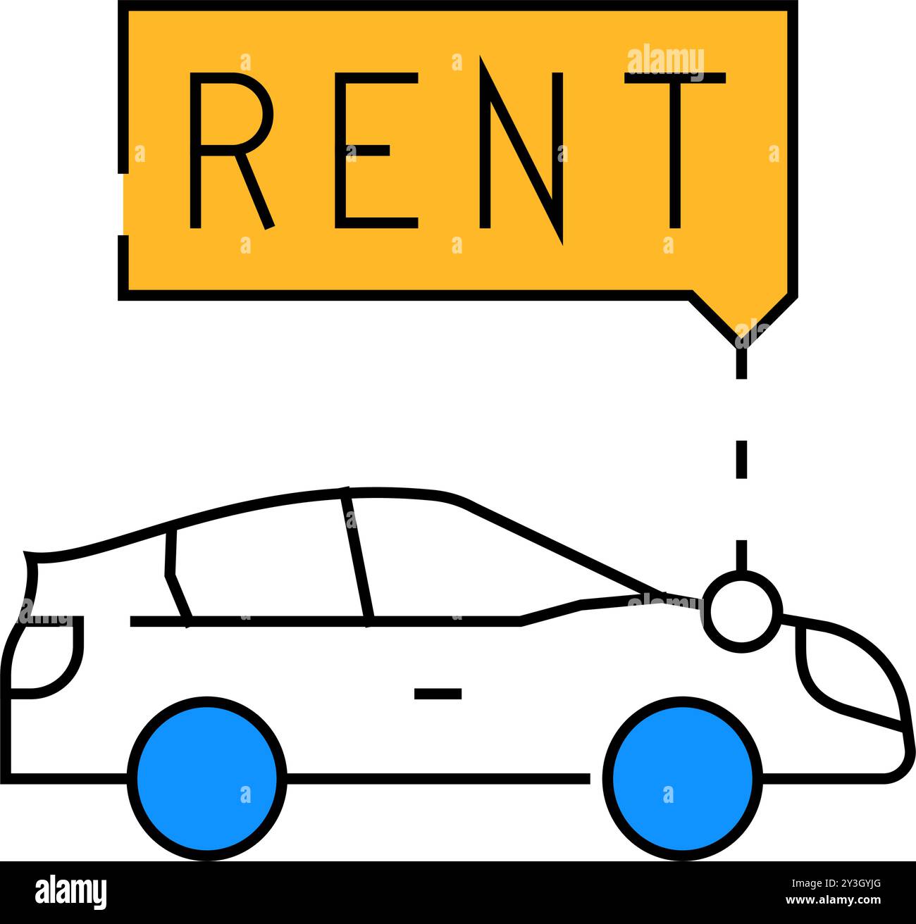 car rental icon color illustration Stock Vector Image & Art - Alamy