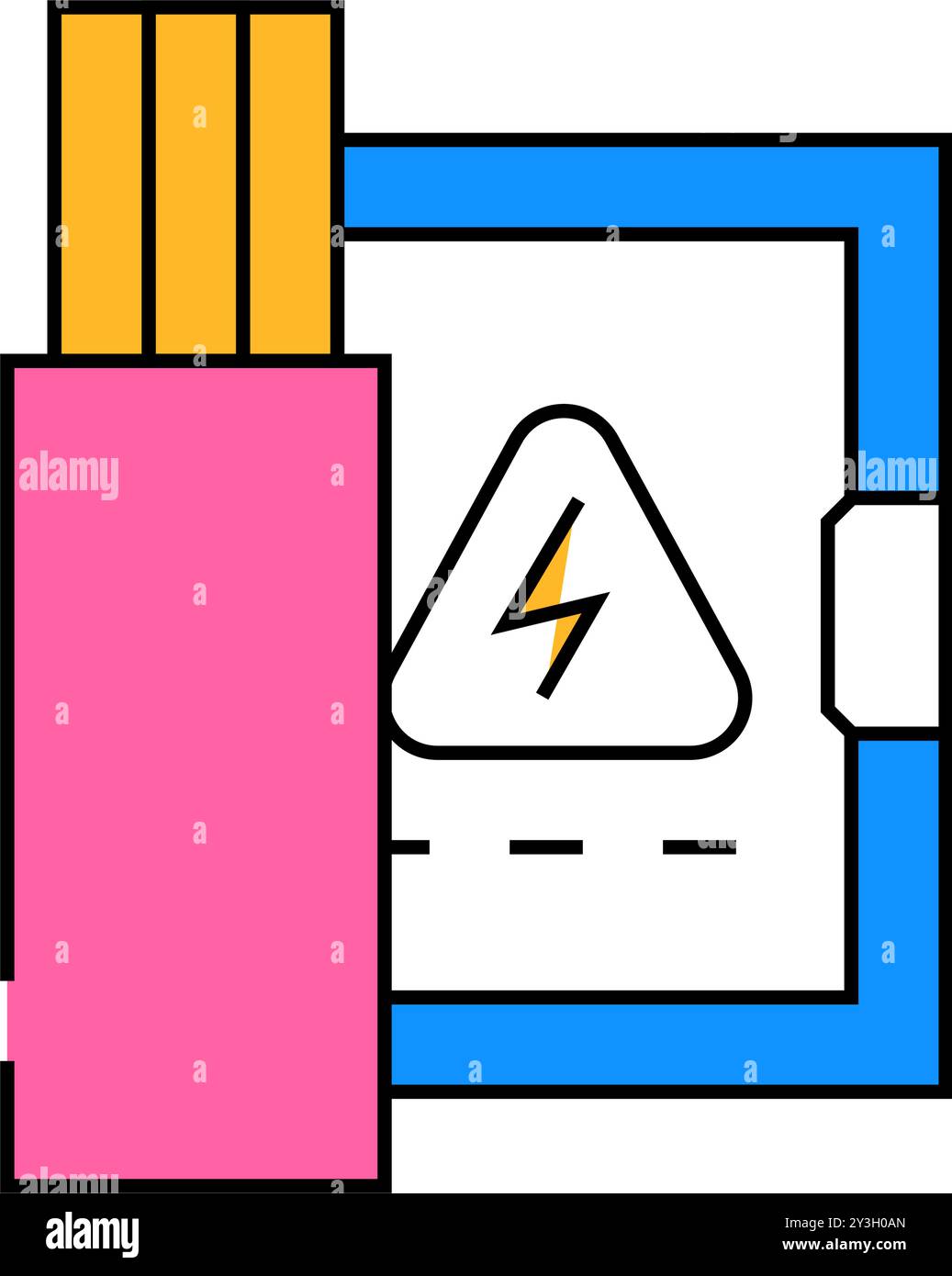 cables for electric panels icon color illustration Stock Vector Image ...
