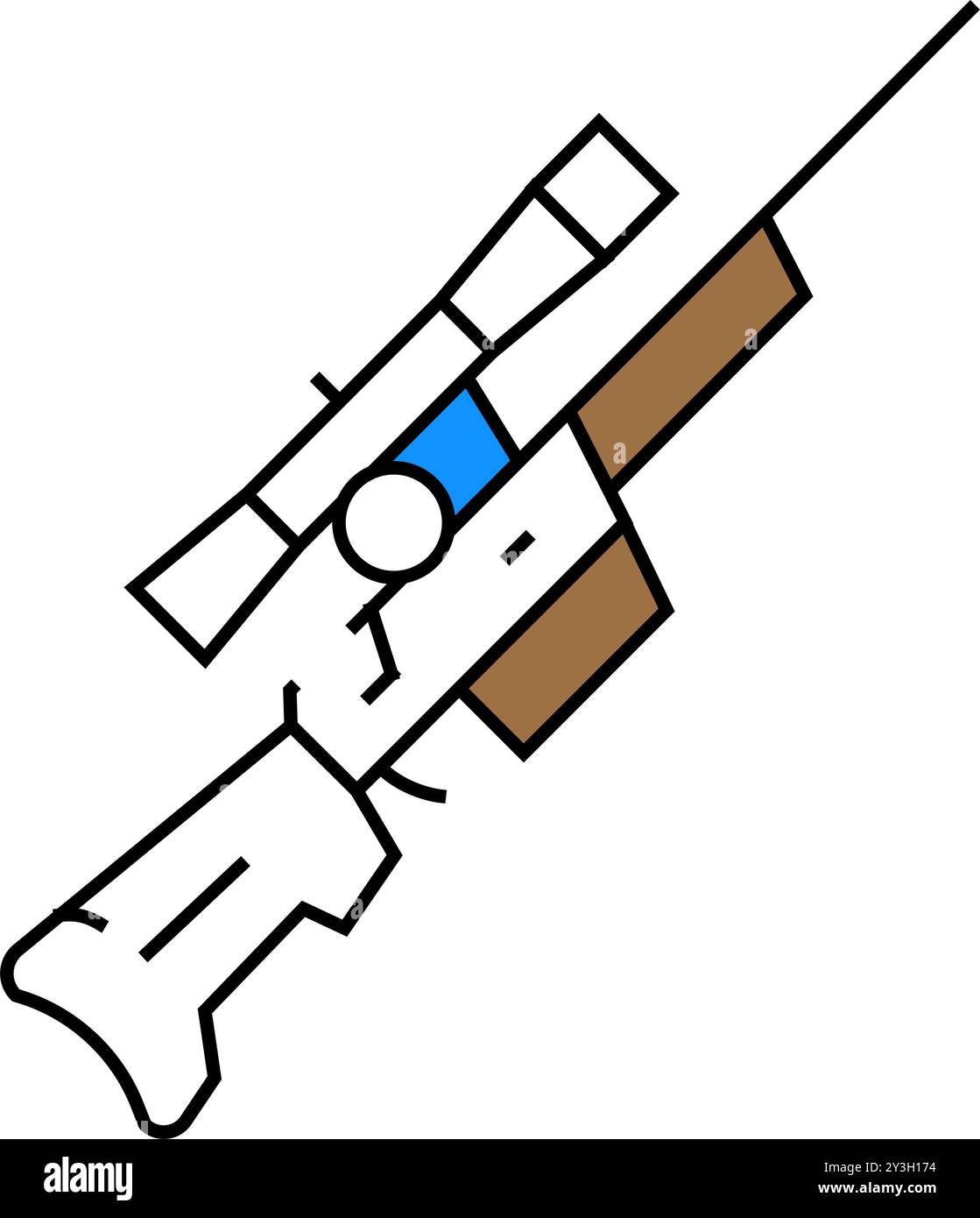 sniper rifle icon color illustration Stock Vector Image & Art - Alamy