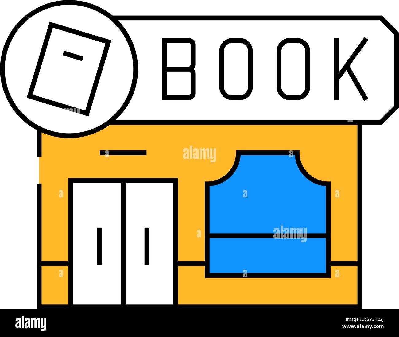 bookstore shop icon color illustration Stock Vector Image & Art - Alamy